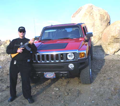 Dr Walden Hughes with his Hummer
