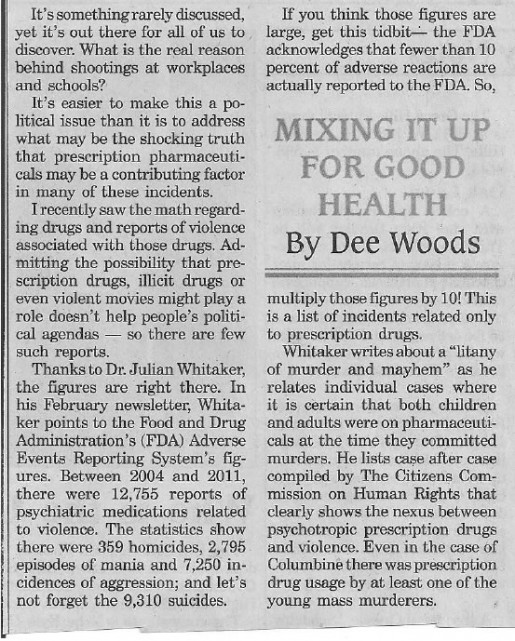 Connection between Rx drugs and mass murder?